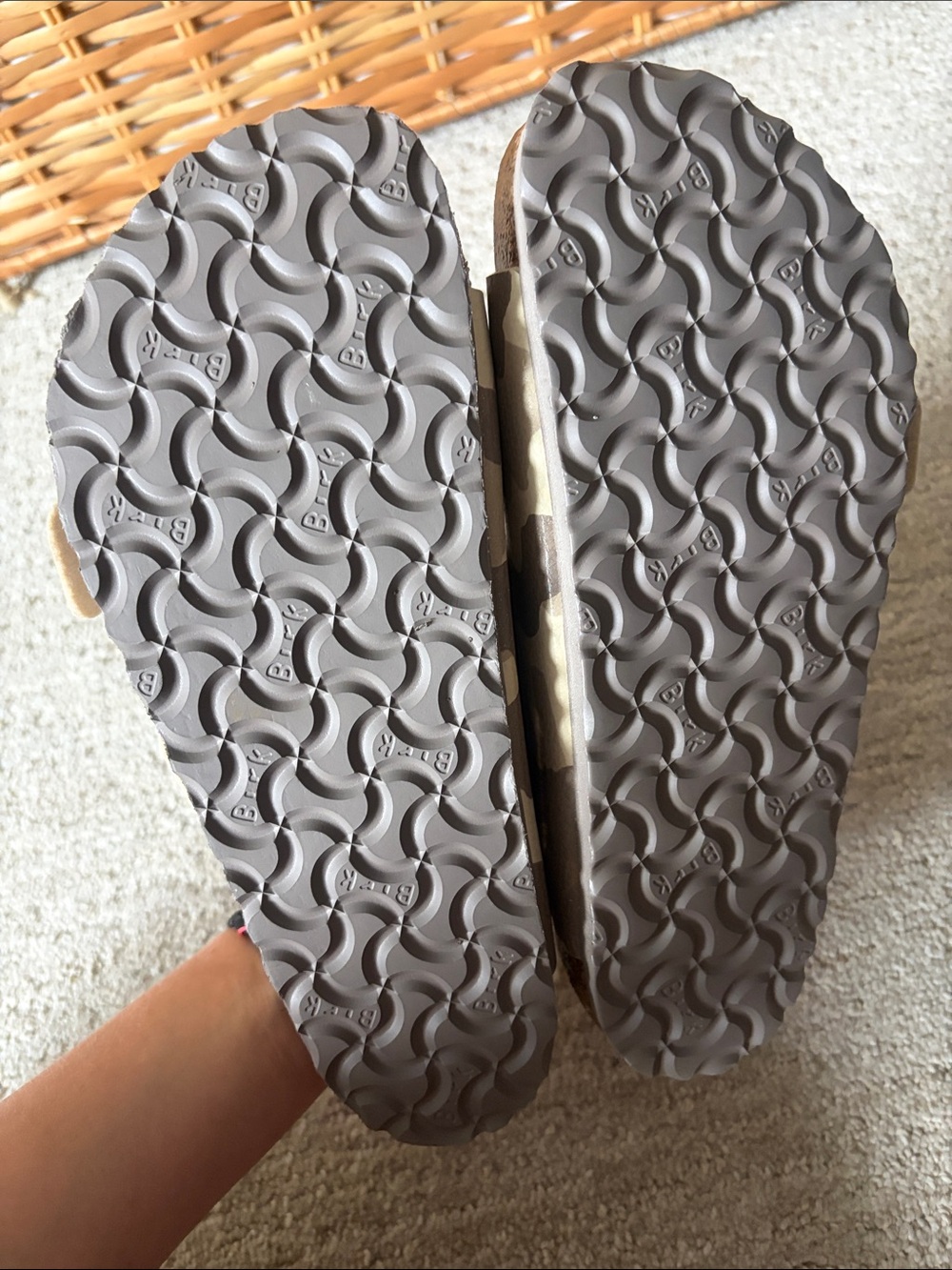 Birkenstock Arizona Sandals in Beige Camo - Picture 3 of 4
